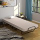 Rollaway guest bed with beige memory foam mattress and sturdy steel frame, ideal for space-saving in any room.