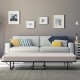 Rollaway guest bed with beige memory foam mattress and sturdy steel frame, ideal for space-saving in living rooms or.