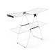 Adjustable gullwing of the 2-tier foldable clothes drying rack, providing extra space for longer items like bed linens.