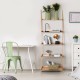 5-tier bamboo ladder shelf with open storage, perfect for displaying plants and decor in living room or kitchen.