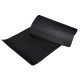 Thick 0.5" PVC equipment mat in black, ideal for gym use, protects floors and reduces noise from fitness equipment.