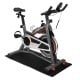 Durable 0.5" thick PVC equipment mat, 47 x 24 inches, ideal for stationary bikes and gym use, reduces noise and.