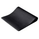 Black 0.5" thick PVC equipment mat, 47 x 24 inches, ideal for home gym use, protects floors and reduces noise.