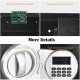 Close-up of the digital keypad and long-stem knob on a 2-layer safe deposit box for secure storage.