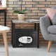 Compact 2-layer safe deposit box with digital keypad and black exterior finish, perfect for securing your valuables at.
