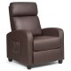 Brown recliner sofa wingback chair showcasing a soft cushion, wide armrests, and stable construction for optimal.