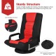 360-degree swivel gaming floor chair in red with adjustable backrest, ergonomic design, and sturdy iron frame for.