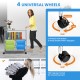 Rolling storage cart with 4 big drawers in blue and green, featuring 4 universal wheels for easy movement and stability.