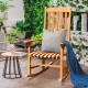 Outdoor rocking chair featuring a high back and widened armrests, crafted from premium eucalyptus wood for patio.