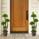 Three-foot decorative artificial cedar topiary tree with rattan trunk, showcasing realistic moss for stable outdoor.