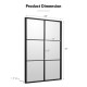 Rectangular 3-layered decorative wall mirror with a black metal frame, measuring 28"x40", ideal for living room or.