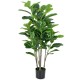 Artificial 51-inch fiddle leaf fig tree with 100 large leaves in a sturdy pot, perfect for indoor and outdoor.