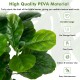 Close-up of the 51-inch artificial fiddle leaf fig tree made of durable PEVA material, ideal for indoor and outdoor use.