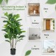 Artificial 51-inch fiddle leaf fig tree in a sturdy pot, perfect for indoor and outdoor decoration, requires no.