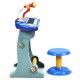 Colorful 37 key electronic keyboard toy piano with detachable microphone and stool for kids' musical fun.
