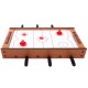 2 in 1 air hockey and foosball game table with red components, perfect for indoor and outdoor fun for all ages.