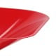 Red seamless steel tray of a kids' metal wheelbarrow, designed for safe outdoor play and transporting toys.