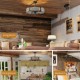 30-inch caged ceiling fan with light in coffee finish, ideal for living room, dining room, and bedroom use.