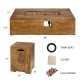 Outdoor propane fire pit table set with classic wood finish, includes tank holder, cover, and lava rocks for backyard.