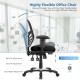 Side view of the ergonomic mesh office chair with adjustable backrest and armrests, designed for comfort and efficiency.