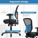 Ergonomic mesh office chair with adjustable backrest and armrests, designed for comfort and support in any workspace.