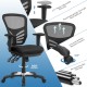 Ergonomic mesh office chair with adjustable backrest and armrests, featuring 360° rotation and breathable design for.