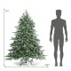 6ft artificial Christmas tree with mixed PE and PVC branches, featuring a hinged design for easy setup and storage.