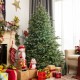6 feet artificial Christmas spruce tree with dense PE and PVC branches, perfect for creating a festive living room.