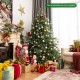 6 feet artificial Christmas spruce tree with mixed PE and PVC branches, perfect for creating a festive atmosphere at.