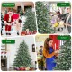 6 feet artificial Christmas spruce tree with dense PE and PVC branches, ideal for festive home decoration.