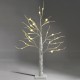 Pre-lit 2 feet white twig birch tree with bendable branches, perfect for indoor Christmas holiday decoration.