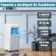 Portable 8000 BTU air conditioner with remote control, designed for spaces up to 230 sq. ft, featuring 4 modes and.