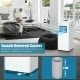 Portable 8000 BTU air conditioner with remote control and universal casters for easy mobility in spaces up to 230 sq.