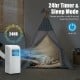 Portable 8000 BTU air conditioner with remote control, 24-hour timer, and sleep mode for effective cooling in small.