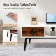 Rectangular wooden coffee table with drawer and open shelf, featuring a smooth, waterproof surface for easy cleaning.