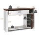 48-inch console table with drawer and cabinet, featuring adjustable shelf and modern design for versatile storage.