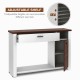 Console table with drawer and cabinet, featuring an adjustable shelf for versatile storage in a modern design.