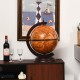 Tabletop globe wine cabinet with nautical map design, made of solid wood and fibreboard, holds 3 wine bottles and.
