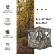 Portable 3-person hunting blind with vivid camouflage, durable fabric, and gun ports for easy setup in outdoor.