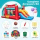 5-in-1 Ice Cream inflatable bounce house with slide, ball pit, and complete accessory kit for kids' outdoor fun.