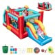 5-in-1 Ice Cream inflatable bounce house with slide, ball pit, and games for kids' outdoor fun and exercise.