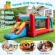 5-in-1 Ice Cream Inflatable Bounce House with slide and ball pit, made of durable 420D Oxford fabric for kids' fun.