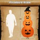 8ft inflatable Halloween pumpkin stack with LED lights, featuring 4 lifelike faces, perfect for yard decoration.