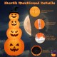 8-foot inflatable Halloween pumpkin stack with built-in LED lights, made of 190T waterproof polyester for outdoor.