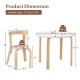 Kids wooden activity table and chair set in multi-color, featuring poplar and birch wood, suitable for ages 4+.