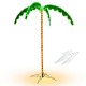 7 feet LED pre-lit palm tree decor with warm lights, perfect for indoor and outdoor festive decoration.