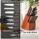 15-piece stainless steel knife block set with ergonomic handles, including chef knife, shears, and sharpener for.