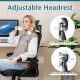 Adjustable headrest of ergonomic office chair with 2.5" height and 50° angle for personalized comfort and support.
