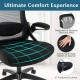 Adjustable swivel task chair with breathable mesh, thickened cushion, and ergonomic lumbar support for enhanced comfort.