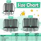 Size chart for 10 feet ASTM approved trampoline with ladder, showcasing dimensions and weight capacity for outdoor fun.
